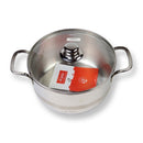 Aryildiz, Deep Stainless Steel Cooking Pot, Maxi Plus, With Glass Cover, 18 cm - Cupindy