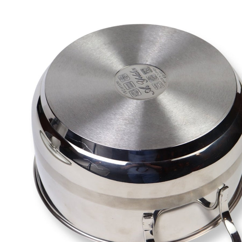 Aryildiz, Deep Stainless Steel Cooking Pot, Maxi Plus, With Glass Cover, 24 cm - Cupindy
