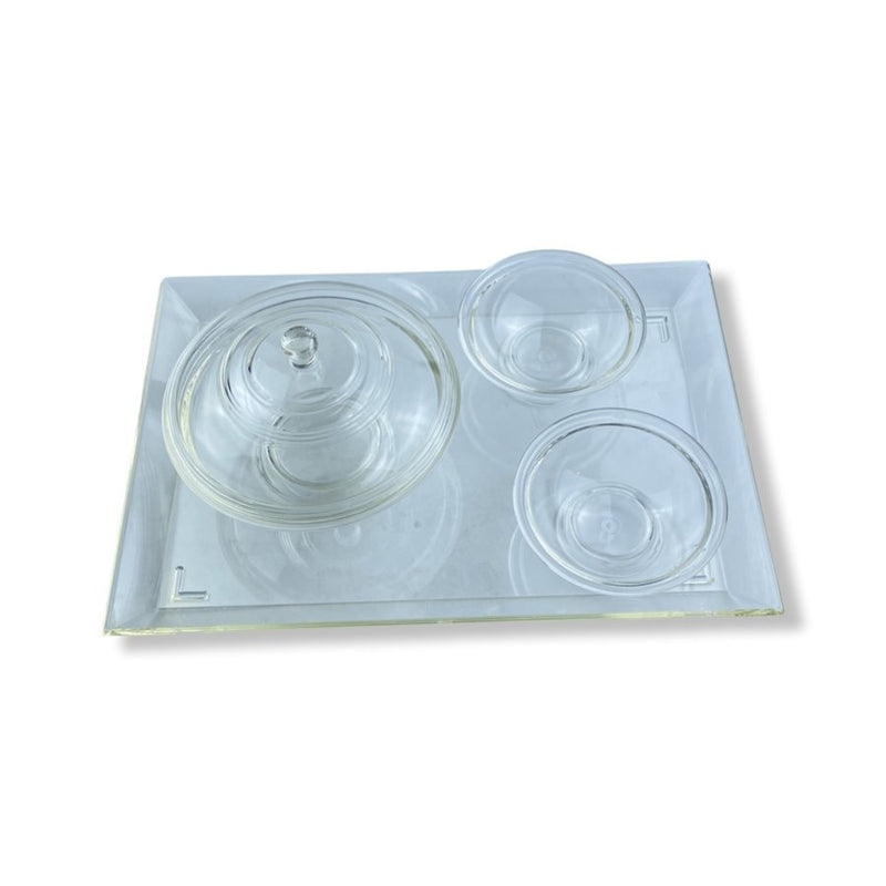 AZAD Set of 4 Acrylic Pieces, Serving Circle Shape - Cupindy