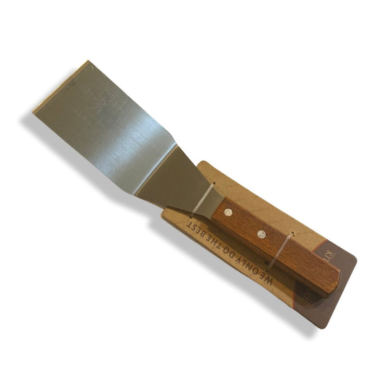BBQ Grill Spatula Perforated Turner Kitchen cooking Utensil Wooden Handle - Cupindy
