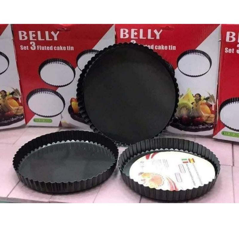 Belly Set of 3 Fluted Cake Tin - Cupindy