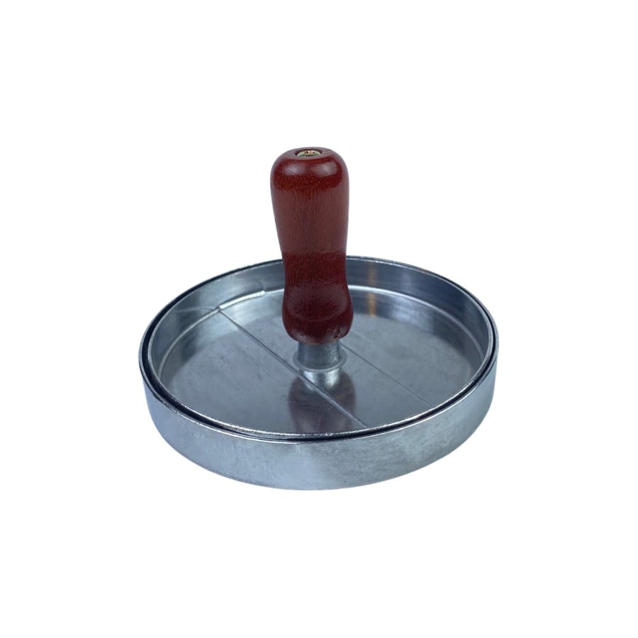 Burger Press, Stainless Steal with Wooden Handle - Cupindy