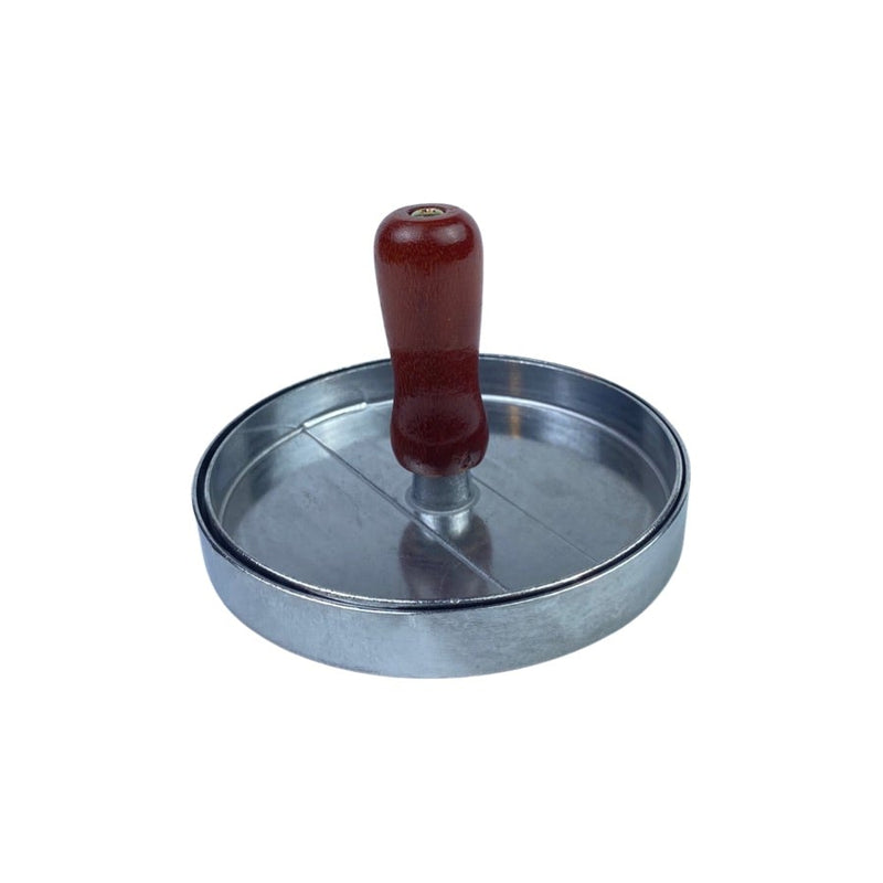 Burger Press, Stainless Steal with Wooden Handle - Cupindy