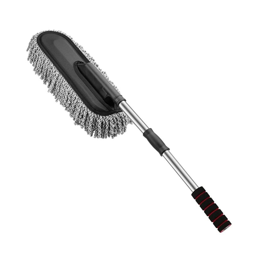Car Duster, Multipurpose Car Wash Brush Exterior and Interior Microfiber Duster with Extendable Handle for Cleaning - Grey - Cupindy