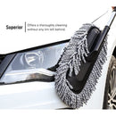 Car Duster, Multipurpose Car Wash Brush Exterior and Interior Microfiber Duster with Extendable Handle for Cleaning - Grey - Cupindy