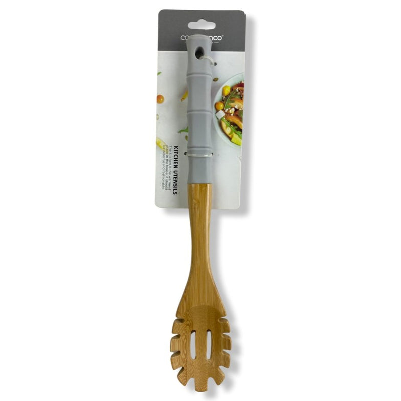 Casasunco Large Wooden Kitchen Spaghetti Spoon With Silicone Handle, SK-3114 - Cupindy