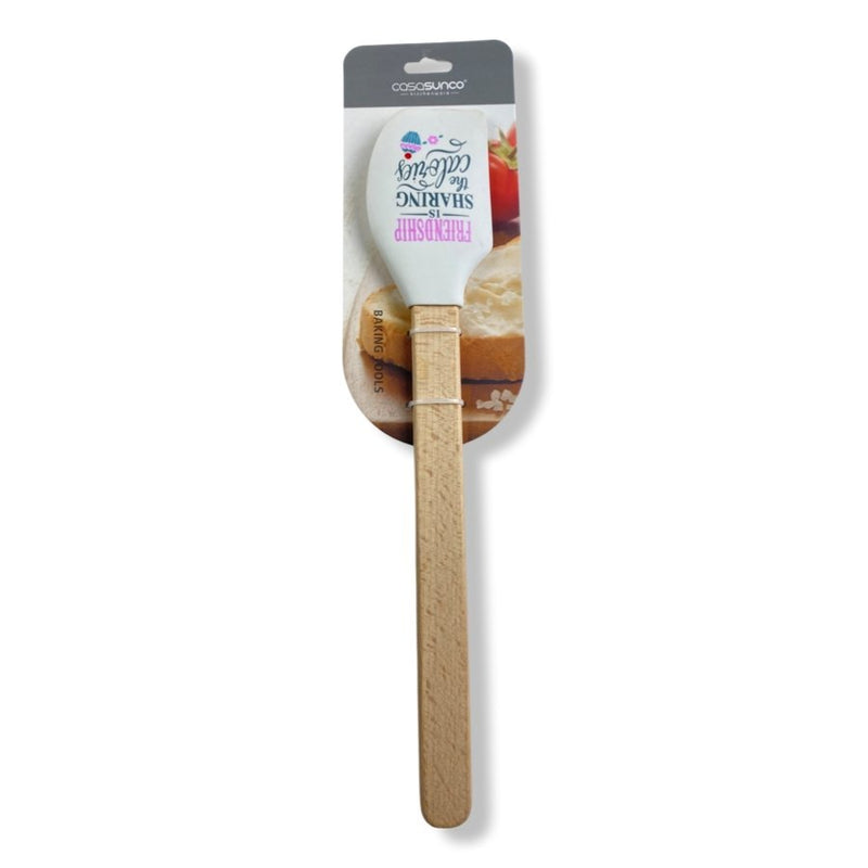 Casasunco Silicone Kitchen Spatula With Wooden Handle, SK-1157 - Cupindy