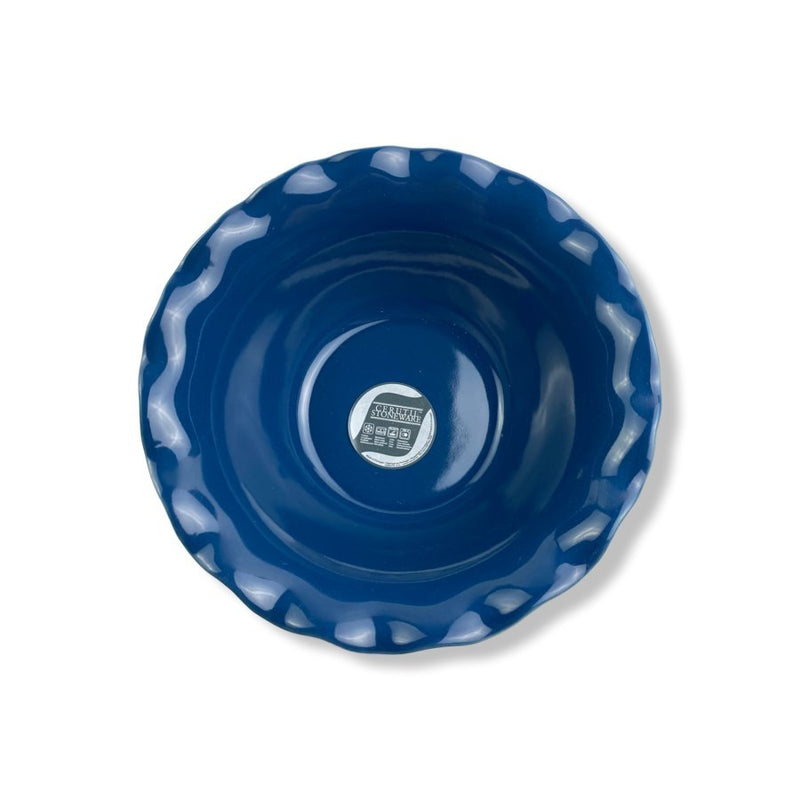 Cerutil Stoneware, Porcelain Oven Dish, Blue, Flower Shape, 22 cm - Cupindy