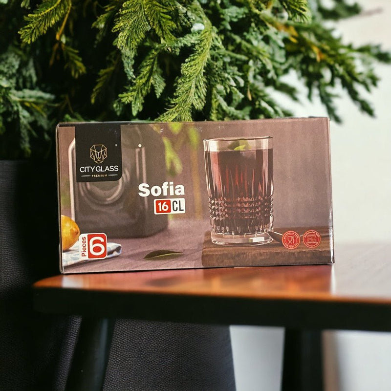 Cityglass Sofia Drinkware - Set of 6 Pieces - 160 ml - Cupindy