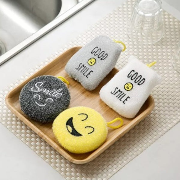 2 pc Smiley Face Sponges