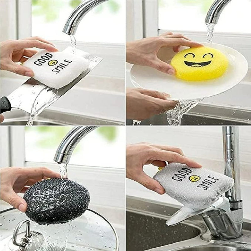 Cleaning Sponge Wipes 4 Pcs Strong Decontamination Brush for Kitchen - Cupindy