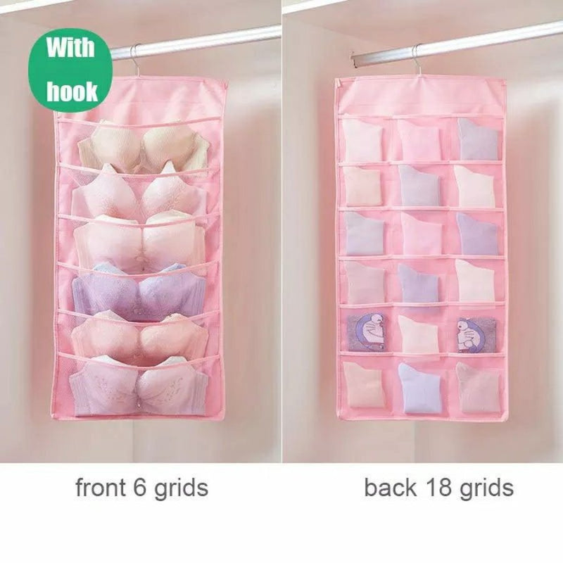 Closet Hanging Organizer with Mesh Pockets - Cupindy