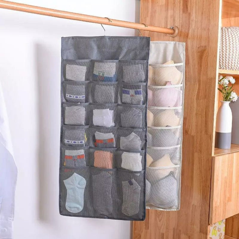 Closet Hanging Organizer with Mesh Pockets - Cupindy