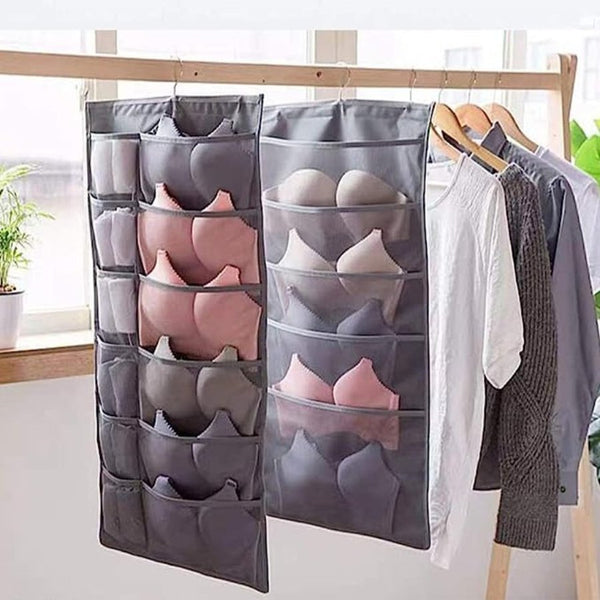 Closet Hanging Organizer with Mesh Pockets - Cupindy