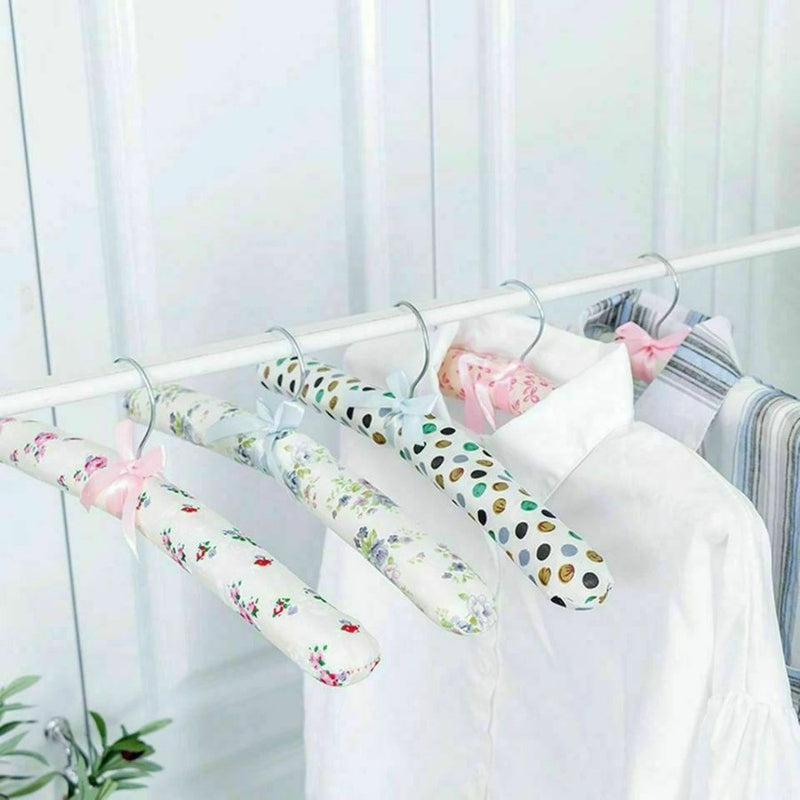Coat Hanger Wardrobe Clothes Hanger Satin Cloth Sponge Dresses - Cupindy