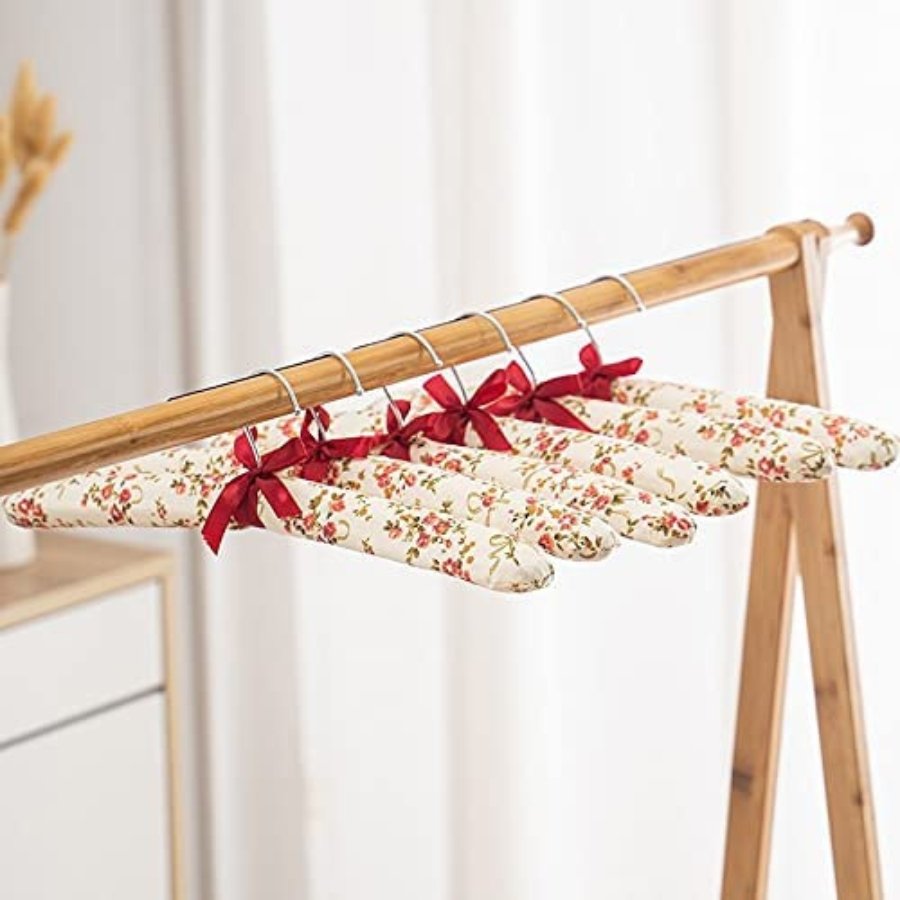 Coat Hanger Wardrobe Clothes Hanger Satin Cloth Sponge Dresses - Cupindy