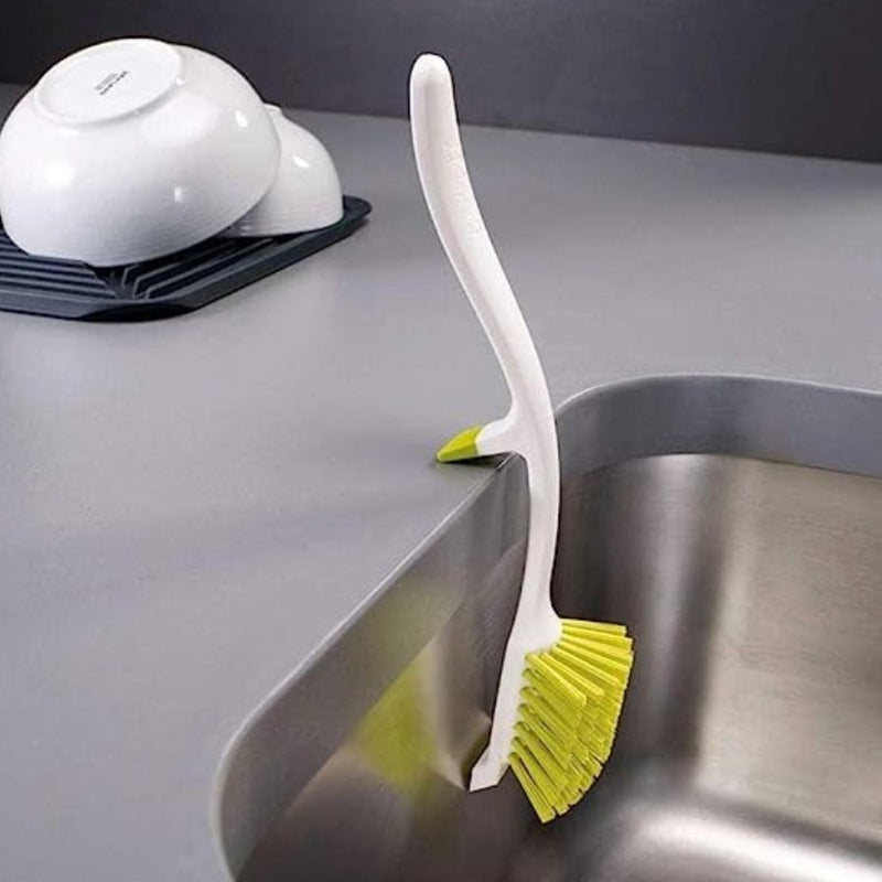 Contour Dish Wash Brush with Built in Sink Stand - Cupindy