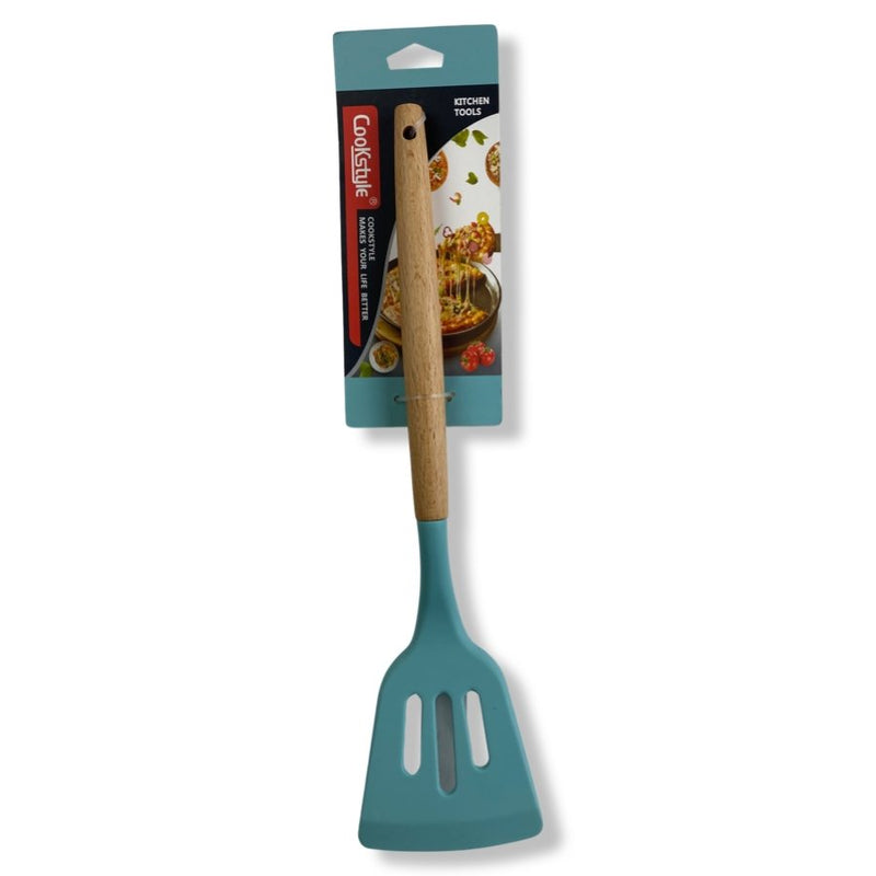 Cook Style Silicone Serving Skimmer With Wooden Handle - CS-S34A - Cupindy
