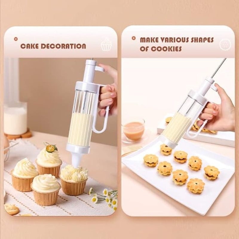 Cookie Press Gun Kit for DIY Biscuit Maker - Cupindy