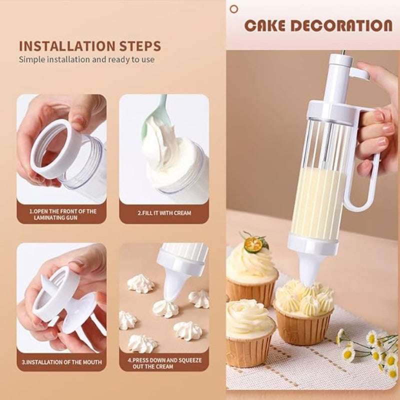 Cookie Press Gun Kit for DIY Biscuit Maker - Cupindy