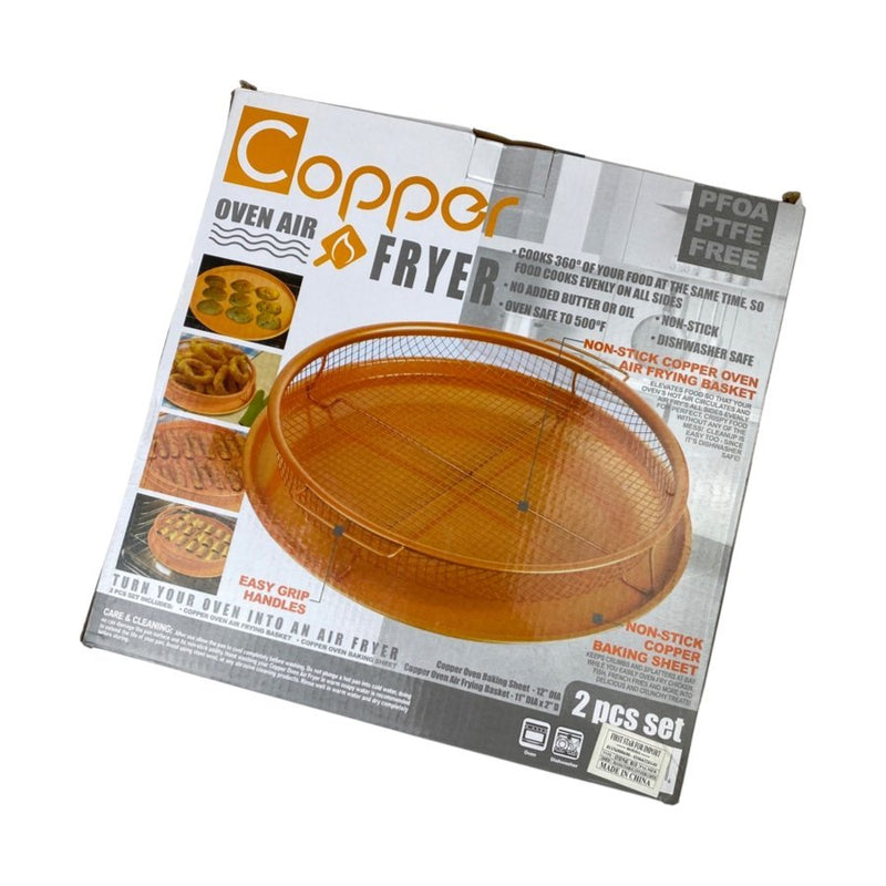 Copper Oven Air Fryer Basket, 30cm - Cupindy