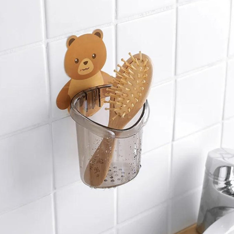Creative Bear Storage Cup Wall Mount Toothpaste - Cupindy