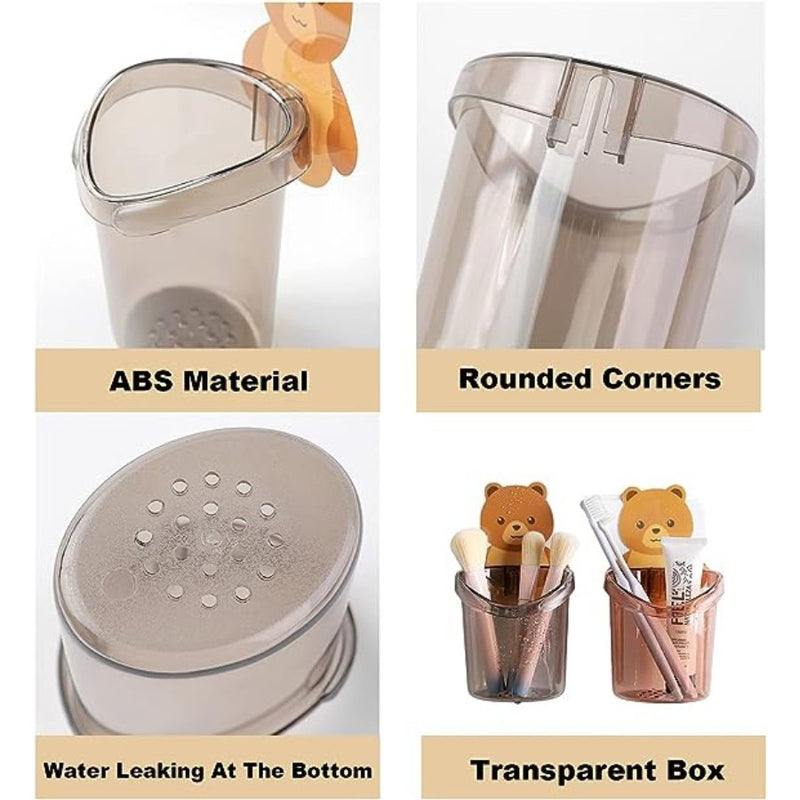 Creative Bear Storage Cup Wall Mount Toothpaste - Cupindy