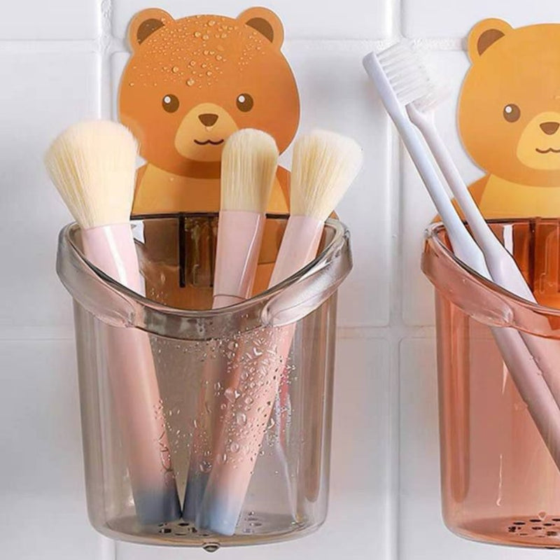Creative Bear Storage Cup Wall Mount Toothpaste - Cupindy