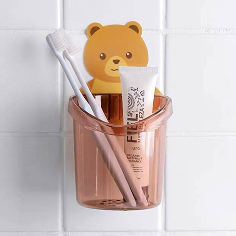 Creative Bear Storage Cup Wall Mount Toothpaste - Cupindy