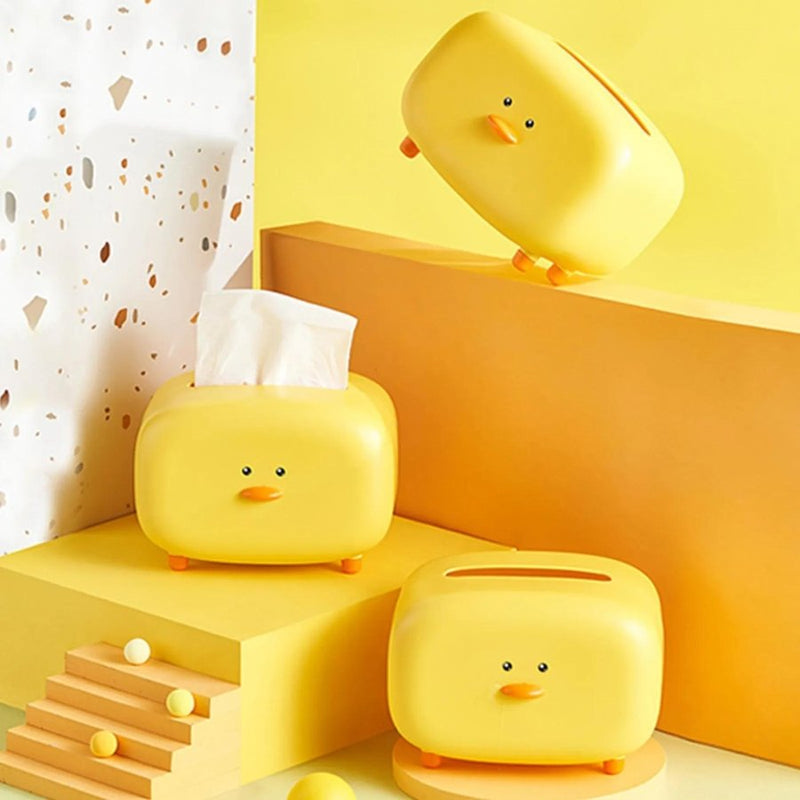 Cute Cartoon Little Yellow Duck Tissue Box - Cupindy