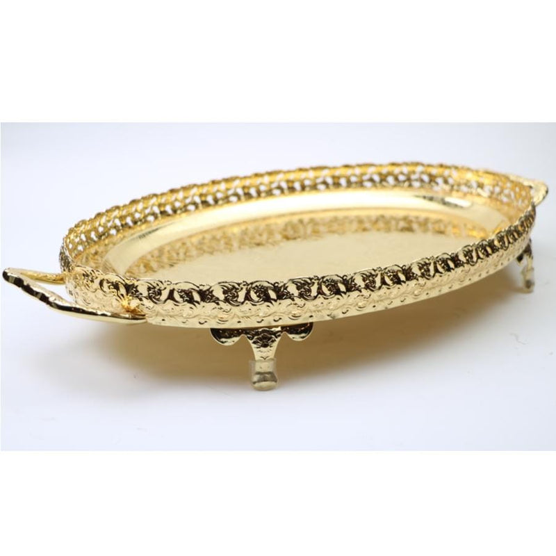 Danata Serving Tray, 43 x 27cm, Golden - Cupindy