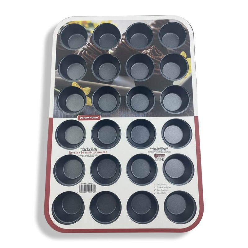 Danny Home - Nonstick 24 Mini Cupcake pan - DHB41 - Cupindy