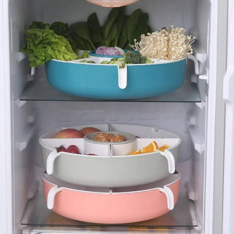Double Ply Turntable Vegetable Basket Drying Strainer Bowl - Cupindy