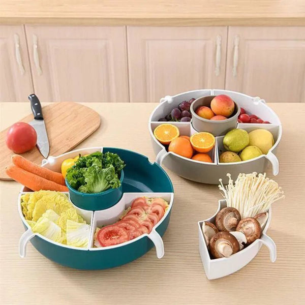 Double Ply Turntable Vegetable Basket Drying Strainer Bowl - Cupindy