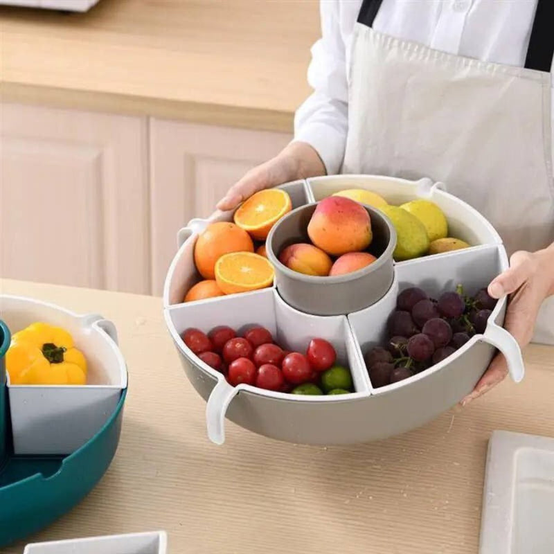 Double Ply Turntable Vegetable Basket Drying Strainer Bowl - Cupindy