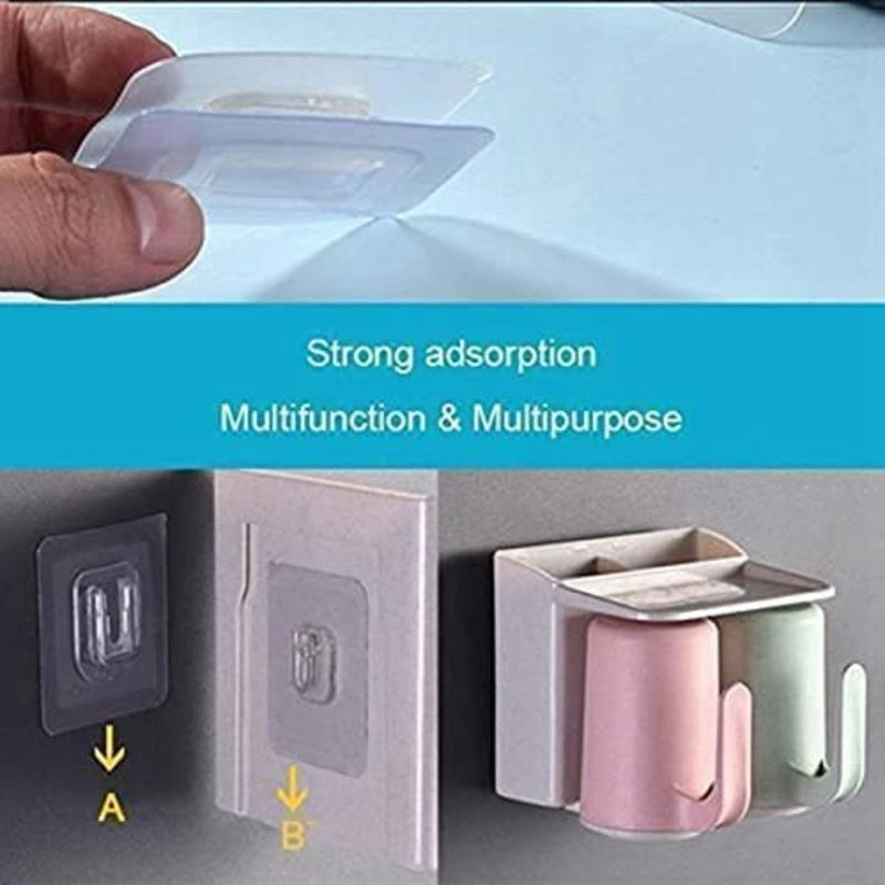Double Sided Adhesive Wall Hooks - 1 Piece - Cupindy