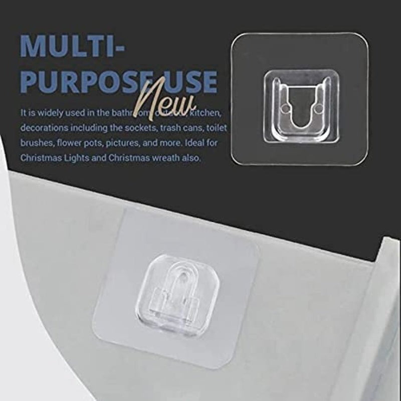 Double Sided Adhesive Wall Hooks - 1 Piece - Cupindy