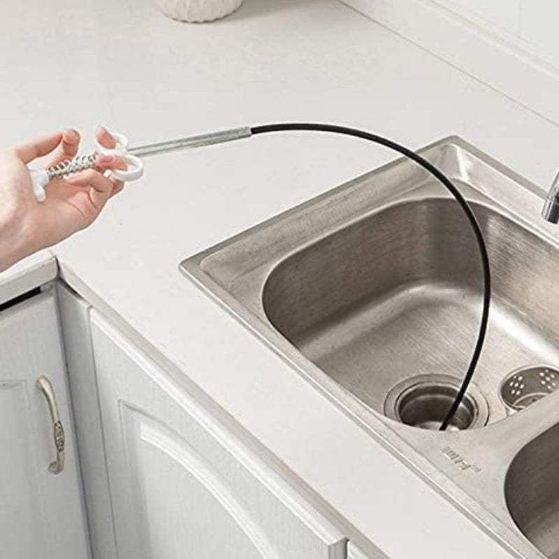 Drain Augers, Drain Clog Remover, Sink Drain Hair Catcher Flexible Pickup Toilet Cleaning Tool with Retractable Claw Stick - Cupindy