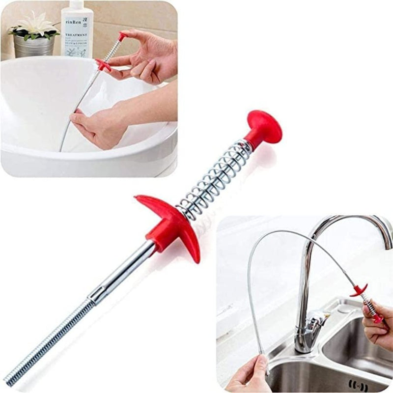 Drain Augers, Drain Clog Remover, Sink Drain Hair Catcher Flexible Pickup Toilet Cleaning Tool with Retractable Claw Stick - Cupindy