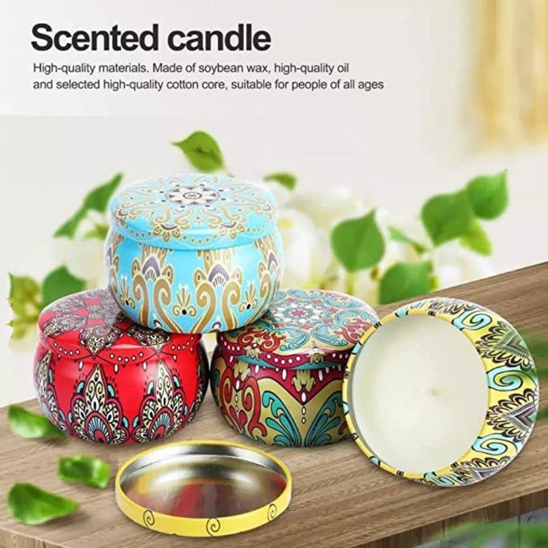 Dried Scented Soy Wax Candle for Home Décor (4 x 6 cm) - Cupindy