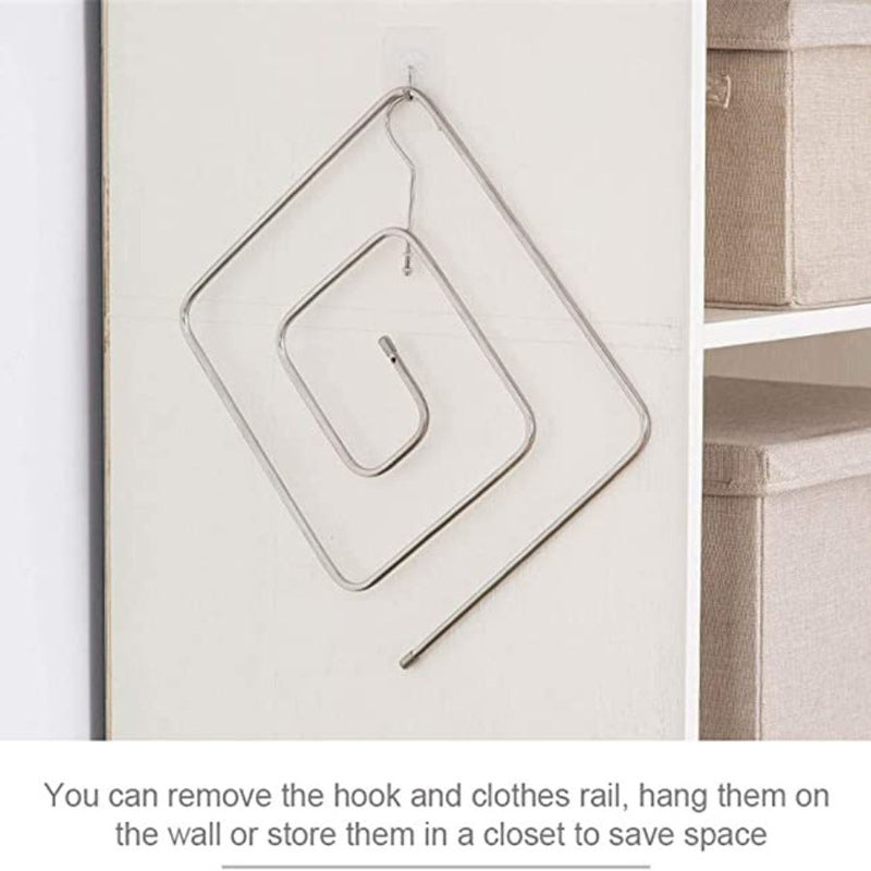 Drying Rack Stainless Steel Spiral Shaped Hanger for Blankets Bed Sheets Curtains Space-Saving Airer - Cupindy