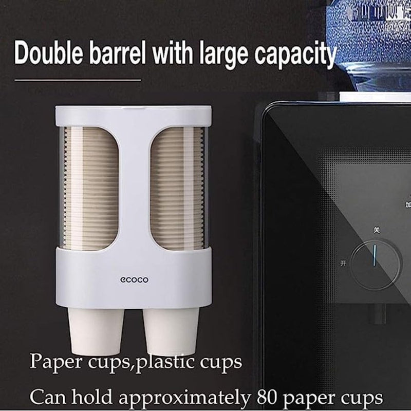 ECOCO Disposable Paper Cup Dispenser Wall Mounted - Cupindy