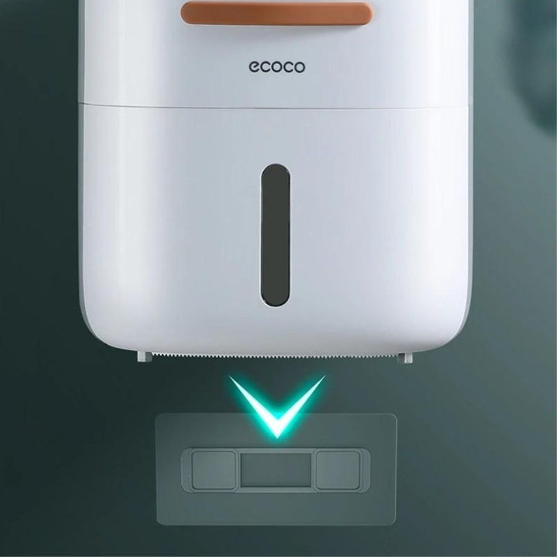 Ecoco Double Layer Toilet Paper Holder Waterproof - Cupindy