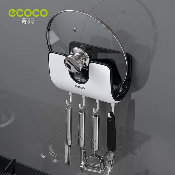 ECOCO Kitchen Wall-Mounted Non-Perforated Storage Rack - Cupindy