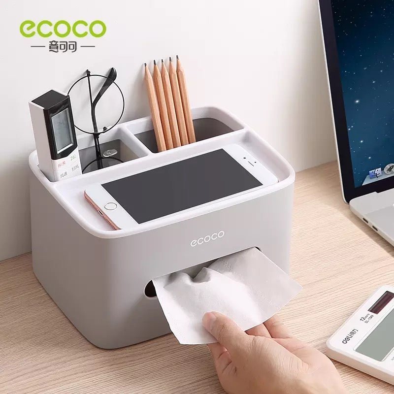 Ecoco Multifunctional Tissue Box Cover & Tools Holder -1Pc - Cupindy