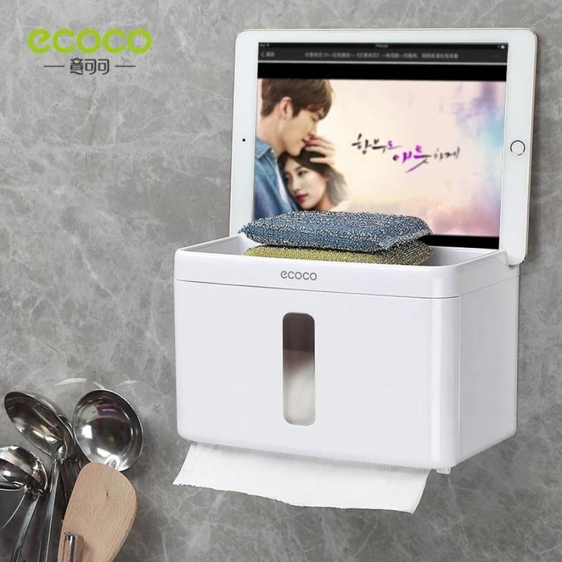 ECOCO Tissue Box Wall Mount Waterproof Toilet Paper Holder - Cupindy