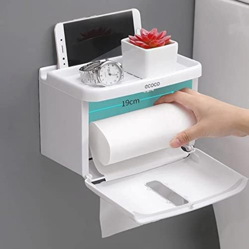 ECOCO Tissue Box Wall Mount Waterproof Toilet Paper Holder - Cupindy