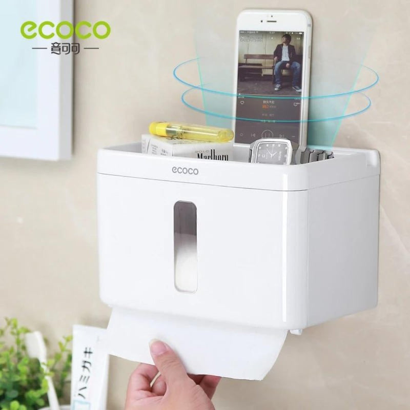 ECOCO Tissue Box Wall Mount Waterproof Toilet Paper Holder - Cupindy