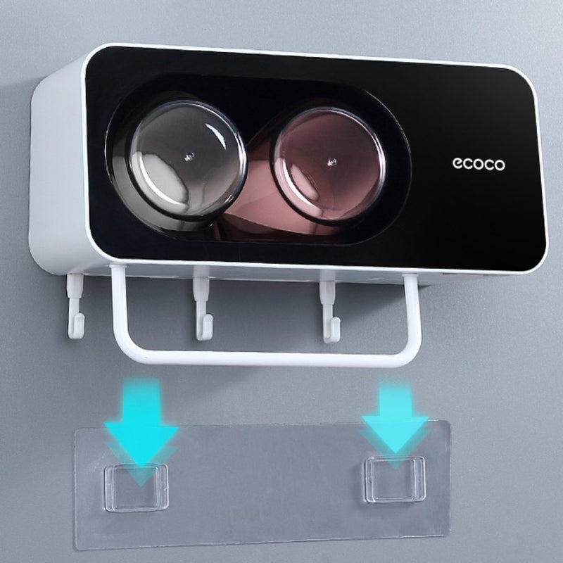 ECOCO Wall Mount Automatic Toothpaste Dispenser Bathroom Accessories Set - Multi Colors - Cupindy