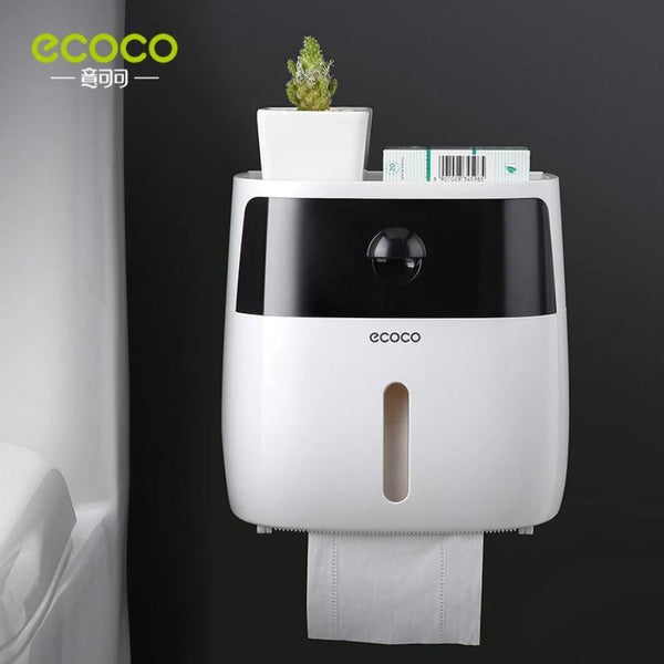 ECOCO Wall Mounted Double Layer Paper Towel Storage Box - Cupindy